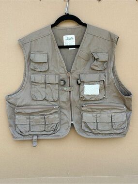 Ausable Fly Fishing Vest Men’s XLarge Hunting Zip Up Pockets Utility Sportsman